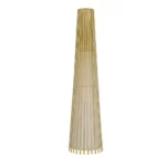 KOFI, Lámpara de píe realizada en bambú natural y pergamino, Altura 120 cm