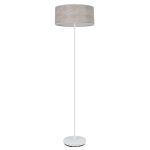 JERTE, Lámpara de pie color blanco con pantalla color cemento gris