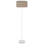 JERTE, Lámpara de pie color blanco con pantalla color madera gris