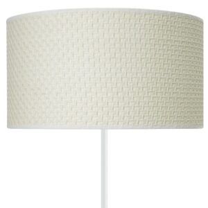 MODA cañizo blanco, lámpara de pie, pie color blanco, detalle