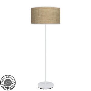 MODA cañizo claro, lámpara de pie, pie color blanco