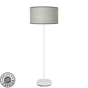 MODA surco gris, lámpara de pie, pie color blanco