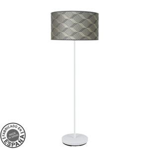 MODA tetris gris, lámpara de pie, pie color blanco