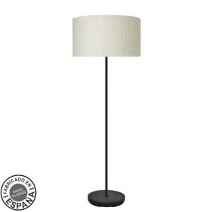 MODA cañizo blanco, lámpara de pie, pie color negro