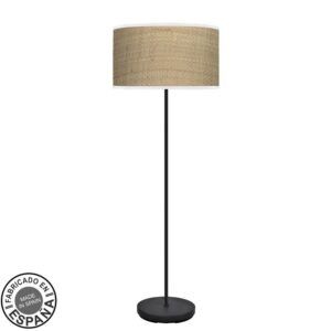 MODA cañizo claro, lámpara de pie, pie color negro