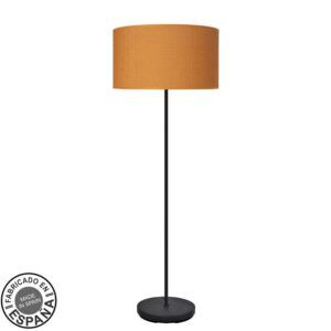MODA naranja, lámpara de pie, pie color negro