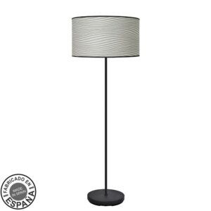 MODA surco gris, lámpara de pie, pie color negro