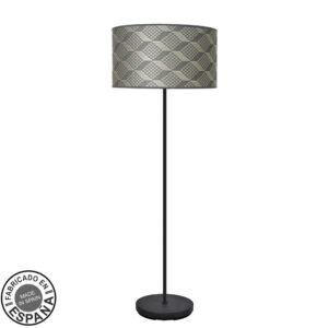 MODA tetris gris, lámpara de pie, pie color negro