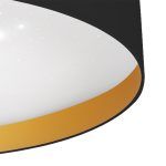 ANUSKA, Plafón led CCT de 48W . Color Negro/Oro , diámetro 40 cm. Detalle