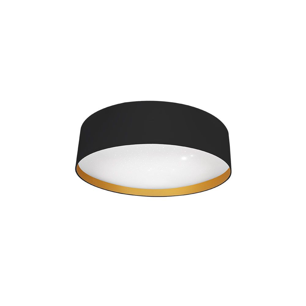 ANUSKA, Plafón led CCT de 72W . Color Negro/Oro , diámetro 50 cm