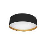 ANUSKA, Plafón led CCT de 96W . Color Negro/Oro , diámetro 60 cm