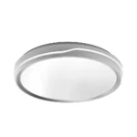 ANUAR, Plafón led 60W, Blanco/Plata