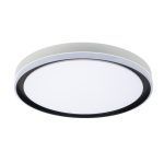 CLARIBEL, Plafón led de techo, con selector de color de luz y mando a distancia, Ø50 cm. Color negro/blanco