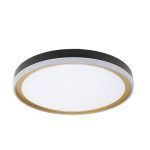 CLARIBEL, Plafón led de techo, con selector de color de luz y mando a distancia, Ø50 cm. Color negro/oro