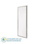 LLANO, Panel led de superficie 72W, color níquel, con selector de color de luz. Dimensiones: 90x30 cm