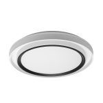 MEYER, Plafón led de techo, con selector de color de luz y mando a distancia, Ø50 cm. Color negro/blanco