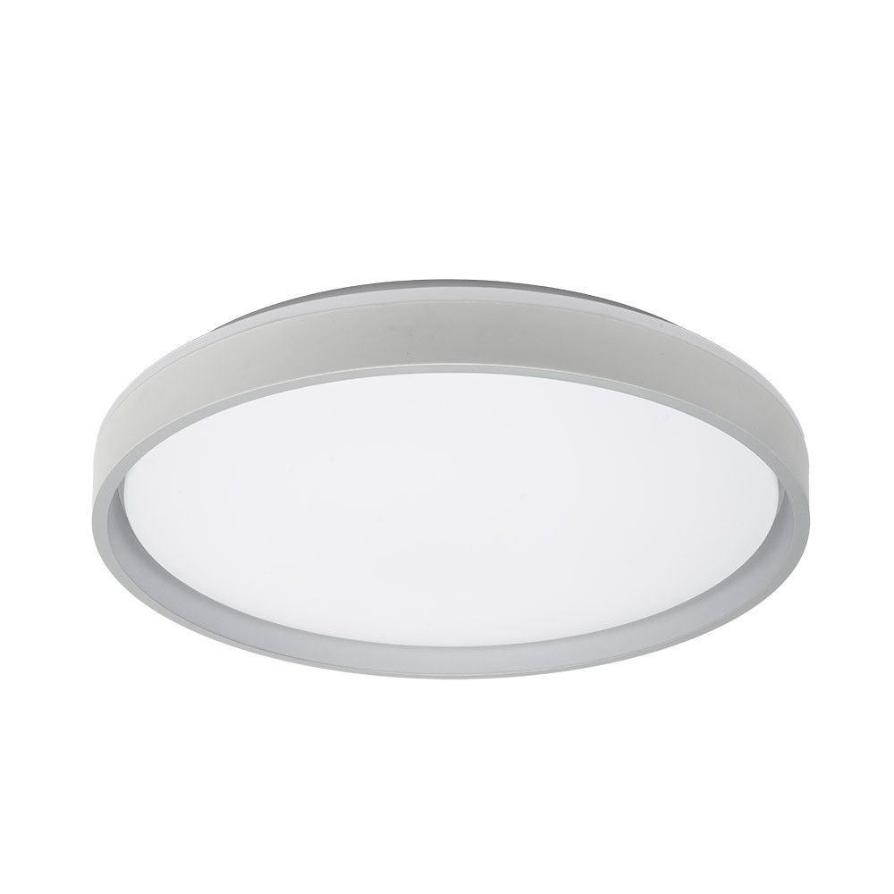MORGAN, Plafón led color blanco-plata
