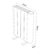 POINT, Emisor térmico 600W, dimensiones