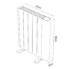 POINT, Emisor térmico 900W, dimensiones