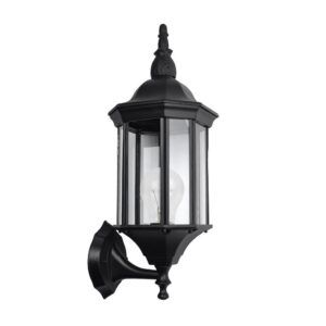 POLLUX, aplique exterior aluminio, grande, color Negro