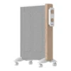 BADIN, Radiador de mica color blanco/madera, potencia 1500W