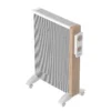 BADIN, Radiador de mica color blanco/madera, potencia 1500W