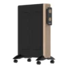 BADIN, Radiador de mica color negro/madera, potencia 1500W