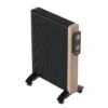BADIN, Radiador de mica color negro/madera, potencia 1500W