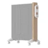 BADIN, Radiador de mica color blanco/madera, potencia 2000W