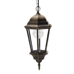 REGULUS, colgante exterior aluminio, color oro, detalle