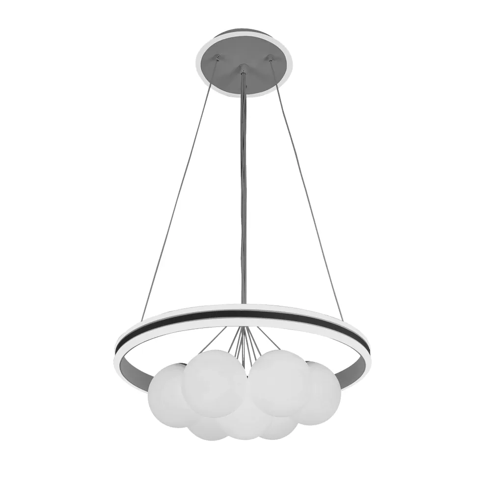 RODANO, Lámpara colgante estilo moderno, 104W, color gris/blanco
