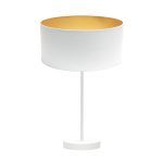 ANUSKA, Lámpara de sobremesa color Blanco/Oro , diámetro 30 cm