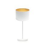 ANUSKA, Lámpara de sobremesa color Blanco/Oro , diámetro 16 cm