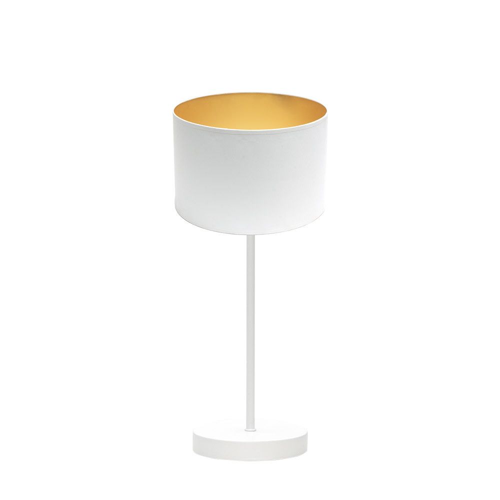 ANUSKA, Lámpara de sobremesa color Blanco/Oro , diámetro 16 cm