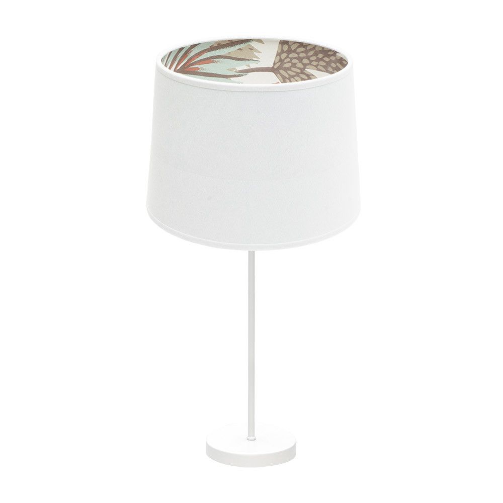 TUNEZ, Lámpara sobremesa alta, color Blanco/Estampado