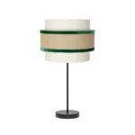 CORNALINA, Lámpara de sobremesa mediana, color Beige/Verde