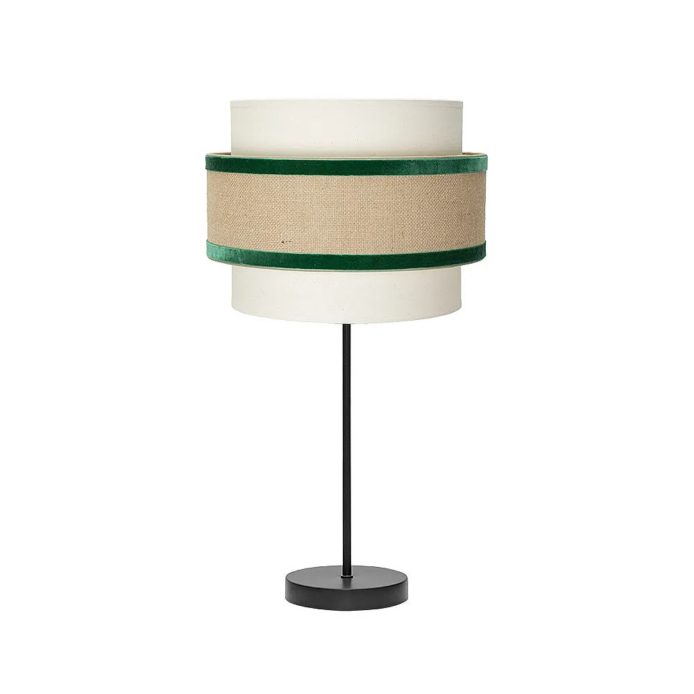 CORNALINA, Lámpara de sobremesa mediana, color Beige/Verde