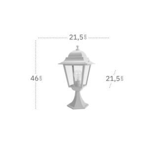 SPICA, sobremuro exterior aluminio, dimensiones