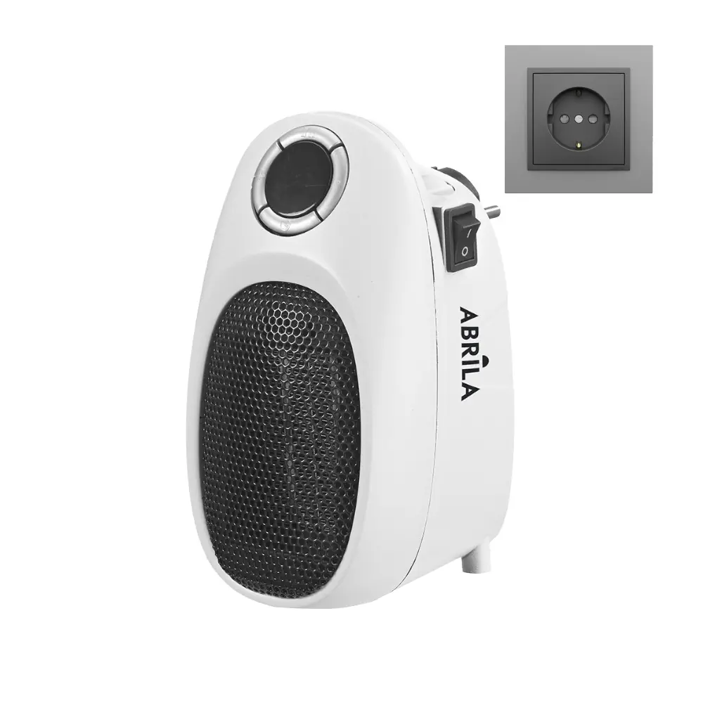 MALASIA, Calefactor cerámico 500W, directo a enchufe, color blanco
