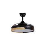 EMPERADOR, ventilador de techo con luz, color negro/haya