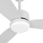 GENIL, ventilador de techo con luz, color blanco, aspas color blanco, detalle