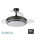 IBE, Ventilador techo aspas abatibles , color Negro