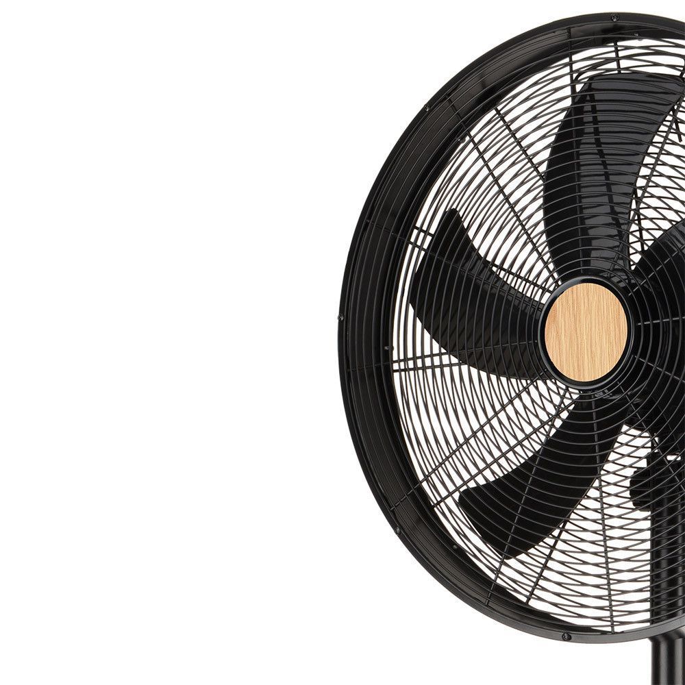 FALCON, ventilador de pie con mando, color negro/haya