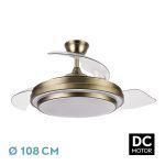 IBE, Ventilador techo aspas abatibles , color Cuero