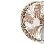 ALCAÑIZ, Ventilador sobremesa, color blanco/haya, detalle