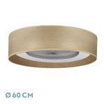 TANIA 1, ventilador de techo tipo plafón, con luz, color Madera clara
