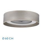 TANIA 1, ventilador de techo tipo plafón, con luz, color Madera gris
