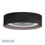 TANIA 1, ventilador de techo tipo plafón, con luz, color Madera gris/negro