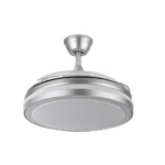 ESPARTA, Ventilador de techo aspas retractiles, color plata